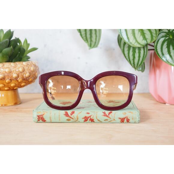 EMMANUELLE KHANH PARIS 5050 41 Deep dark red Sunglasses France Vintage 1990s main image 5